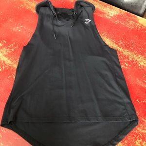 Gymshark L black hood shirt